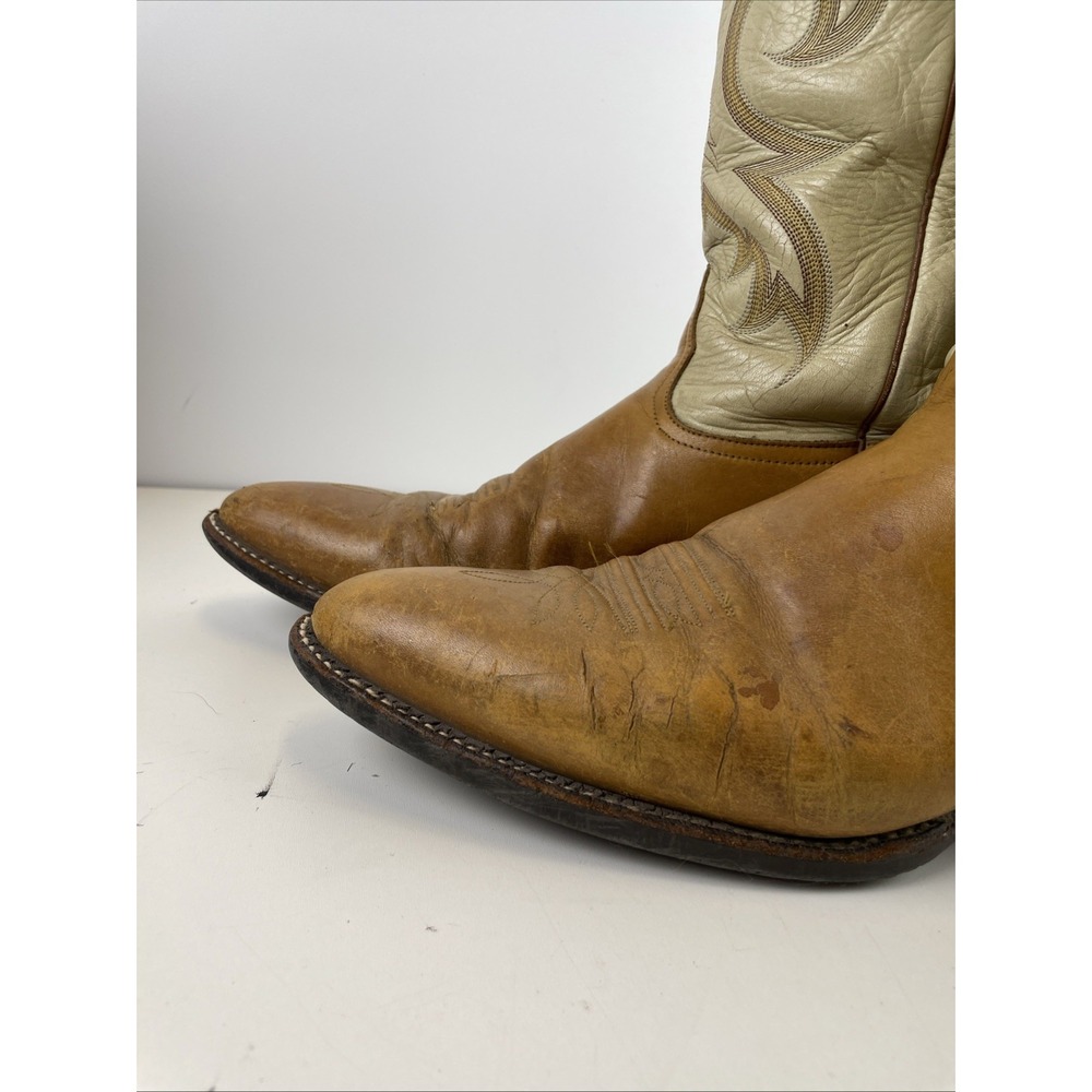 Vintage Nocona Wine Leather Cowboy Boots USA Made for Men Size 13.5‎ A - Picture 7 of 13